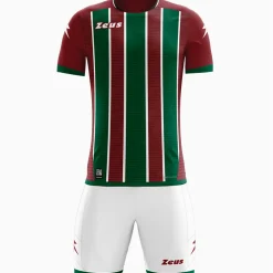 Zeus Icon Teamwear Set Trikot mit Shorts dunkelrot weiß