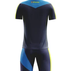 Zeus Kit Alex Herren Trikot-Set mit Shorts royal neongelb