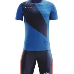 Zeus Kit Alex Herren Trikot-Set mit Shorts royal solar-rot