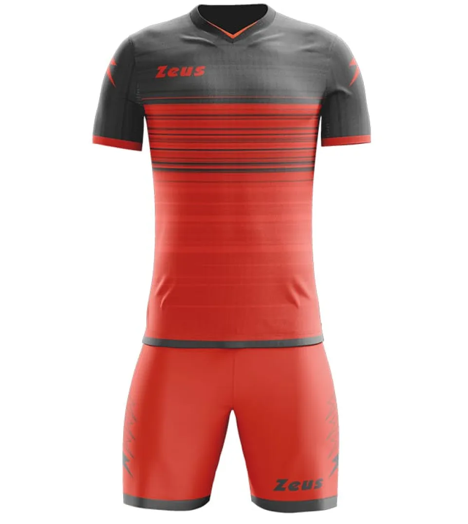 Zeus Kit Elios Trikot-Set + Shorts 2-teilig solar red/dark grey