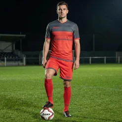 Zeus Kit Elios Trikot-Set + Shorts 2-teilig solar red/dark grey