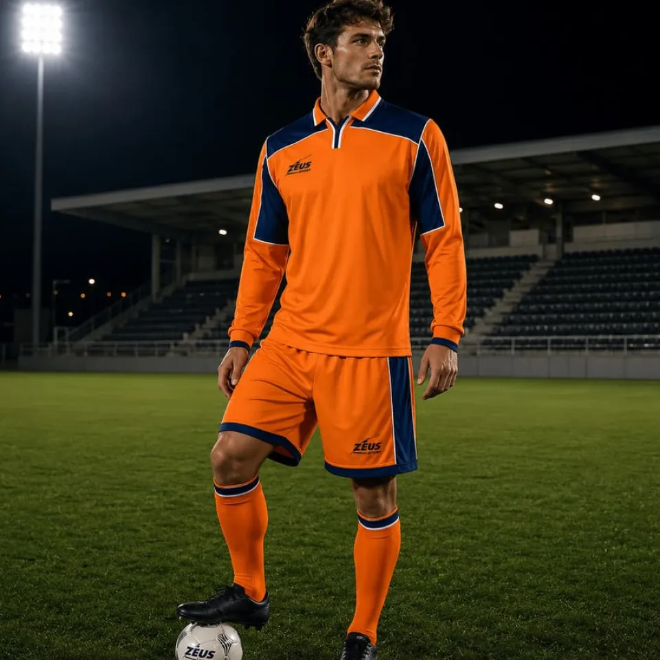 Zeus Kit Hermes Trikot-Set 2-teilig arancio/blu/bianco