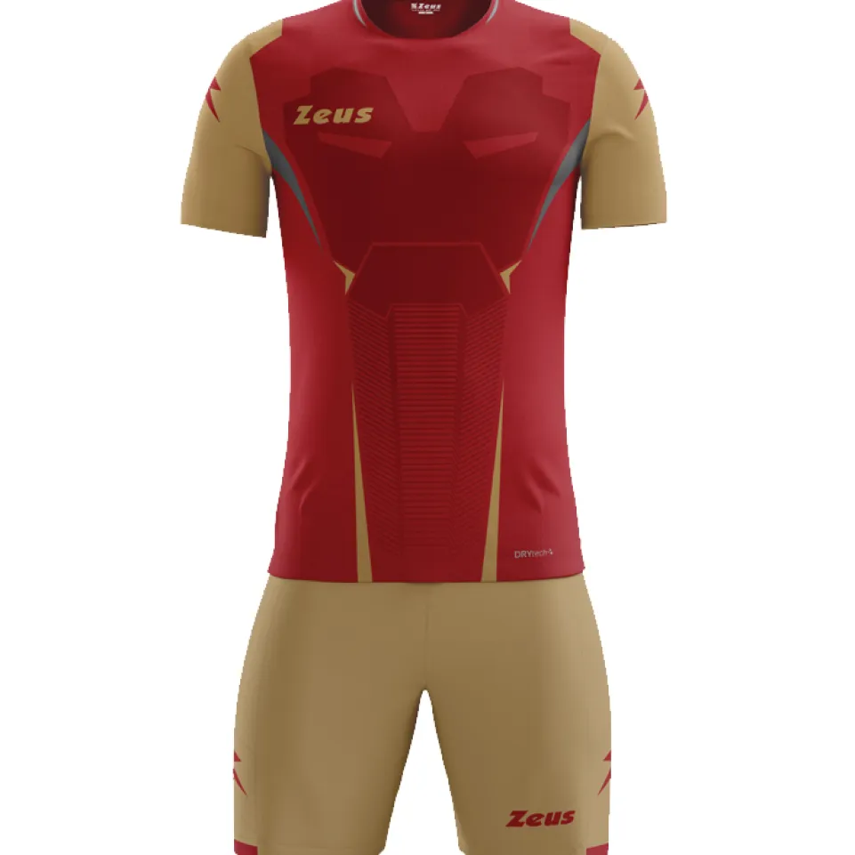 Zeus Kit Hero Trikot-Set mit Shorts rot gold