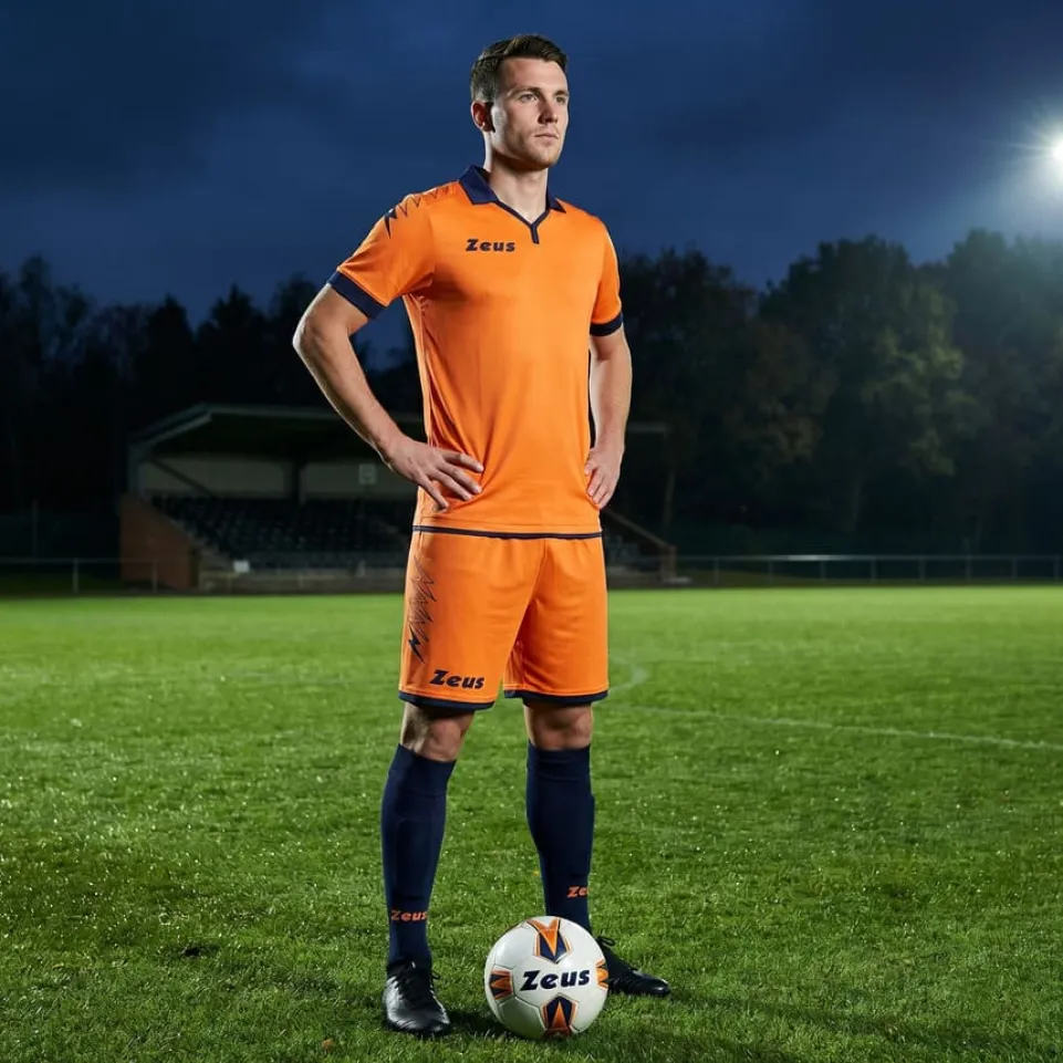 Zeus Kit Scorpion Trikot + Shorts Set arancio/blu