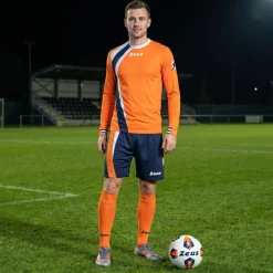 Zeus Kit Spagna Trikot-Set + Shorts 2-tlg. Ml arancio/blu