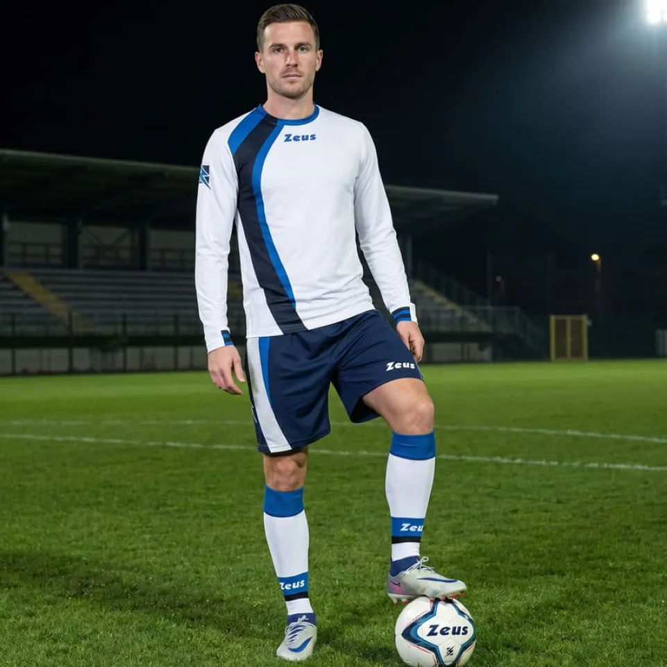 Zeus Kit Spagna Trikot-Set + Shorts 2-tlg. Ml bianco/blu