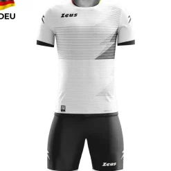 Zeus Mundial Teamwear Set Trikot mit Shorts weiß schwarz