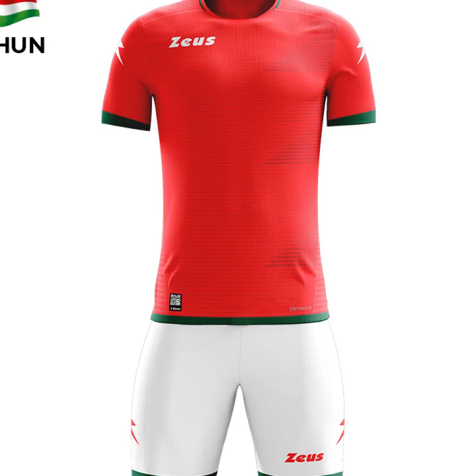 Zeus Mundial Teamwear Set Trikot mit Shorts rot weiß