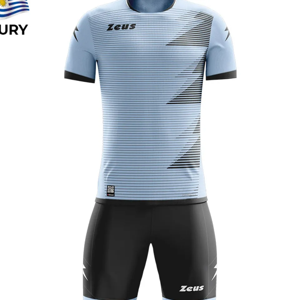 Zeus Mundial Teamwear Set Trikot mit Shorts sky schwarz