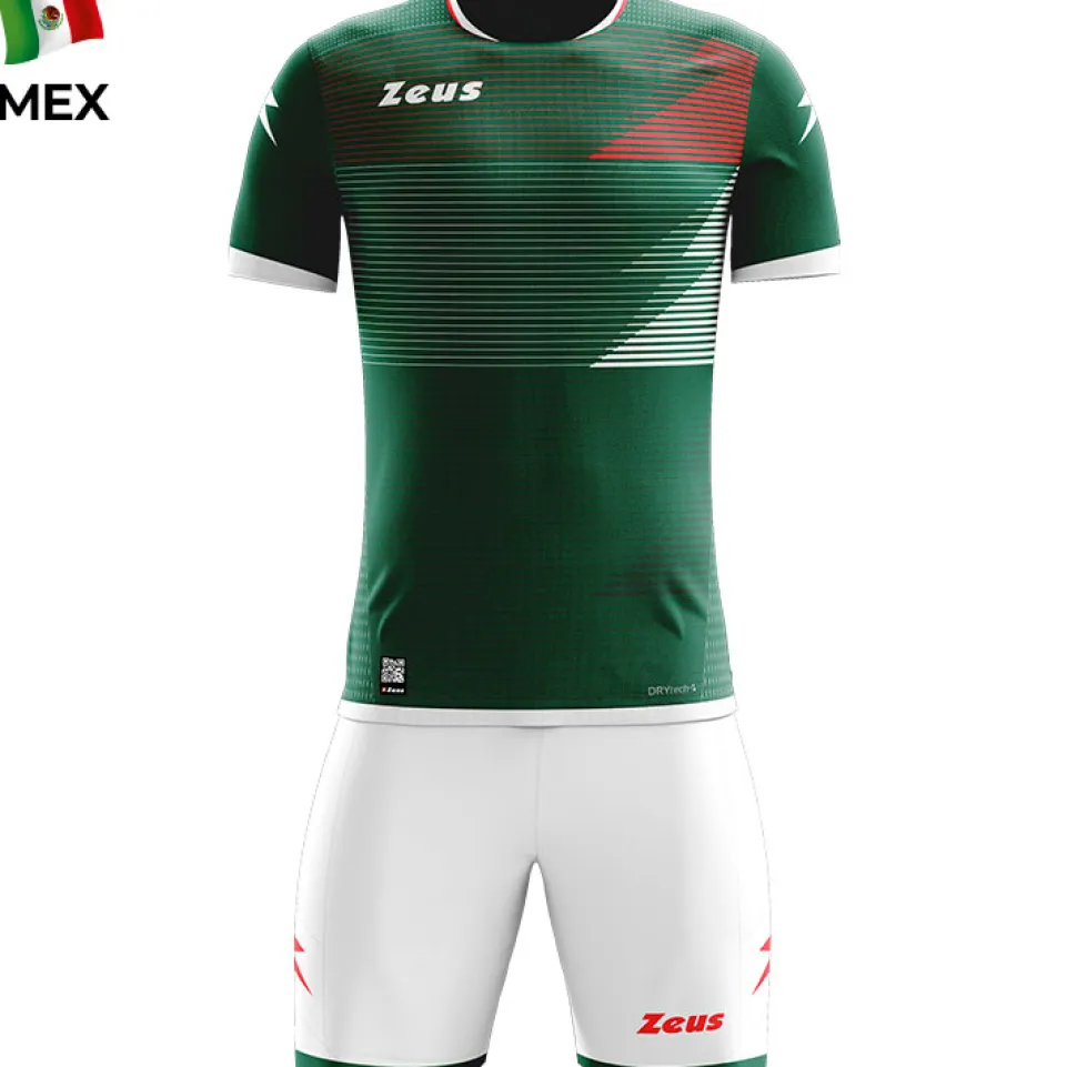 Zeus Mundial Teamwear Set Trikot mit Shorts grün weiß