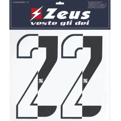 Zeus Nummern-Set 1-22 zum Aufbügeln 10cm halb schwarz