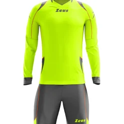 Zeus Paros Torwart Set Langarm Trikot mit Shorts Neon Gelb