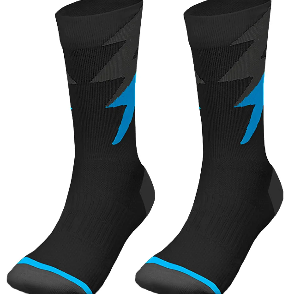Zeus Thunder lange Spezial Trainingssocken schwarz royal
