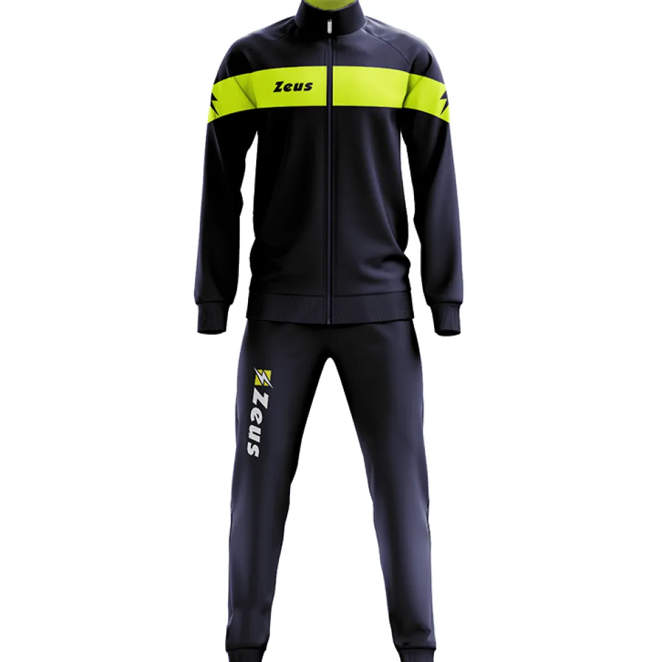 Zeus Tuta Apollo Herren Trainingsanzug Navy Neon Gelb