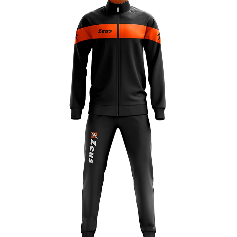 Zeus Tuta Apollo Herren Trainingsanzug Schwarz Neon Orange