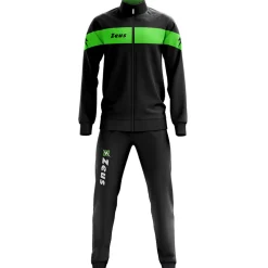 Zeus Tuta Apollo Herren Trainingsanzug Schwarz Neon Grün