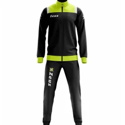 Zeus Tuta Relax Vesuvio Herren Trainingsanzug Schwarz Neon Gelb