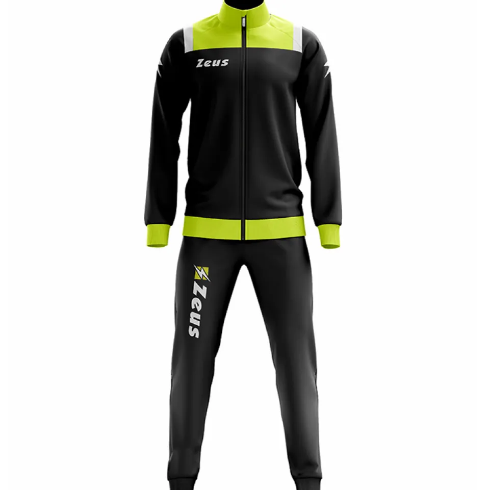 Zeus Tuta Relax Vesuvio Herren Trainingsanzug Schwarz Neon Gelb