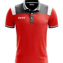 Zeus Vesuvio Herren Polo-Shirt rot grau