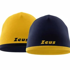 Zeus Wende Beanie Wintermütze Gelb Navy